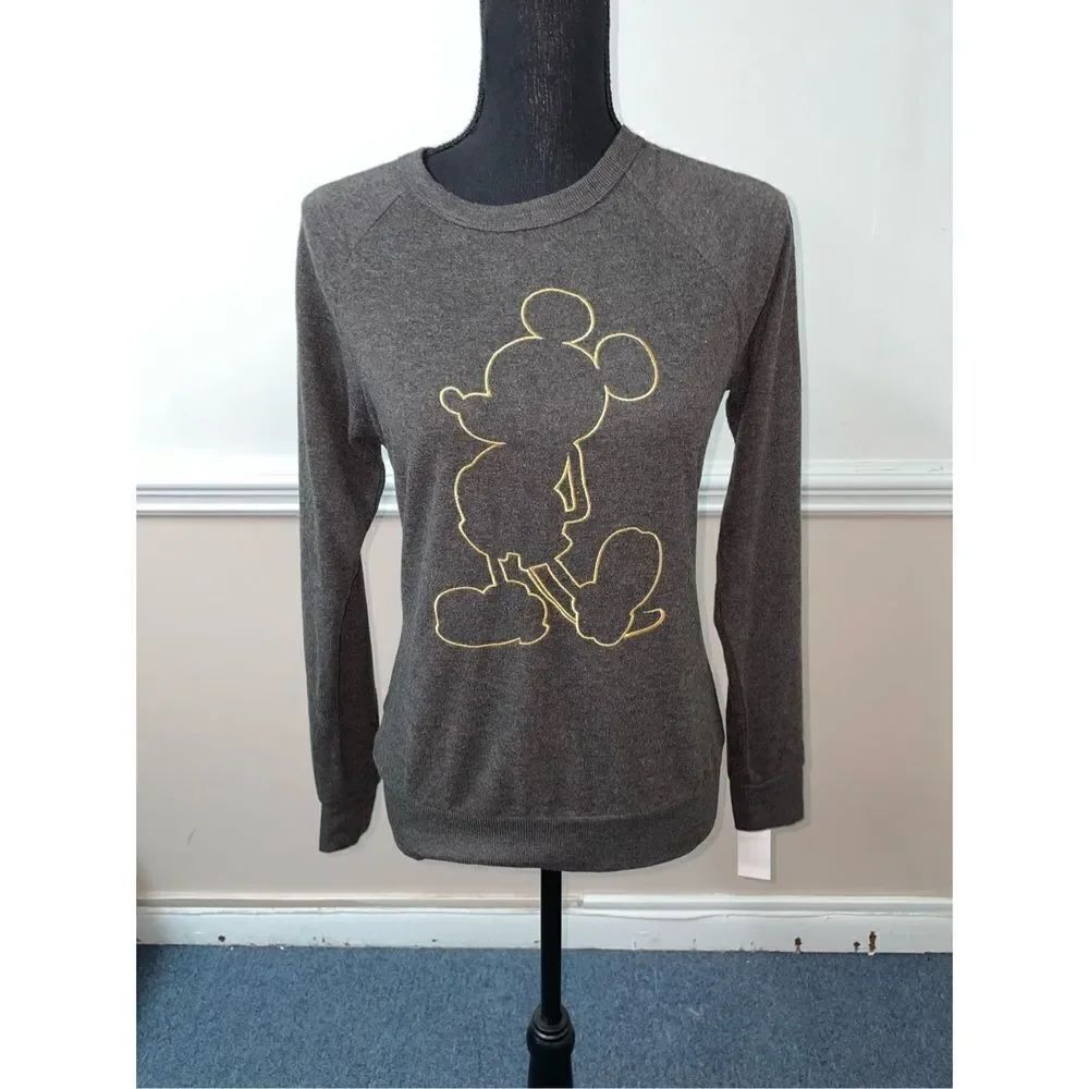 NWT Disney Mickey Mouse Grey Long Sleeve Tee-Medium